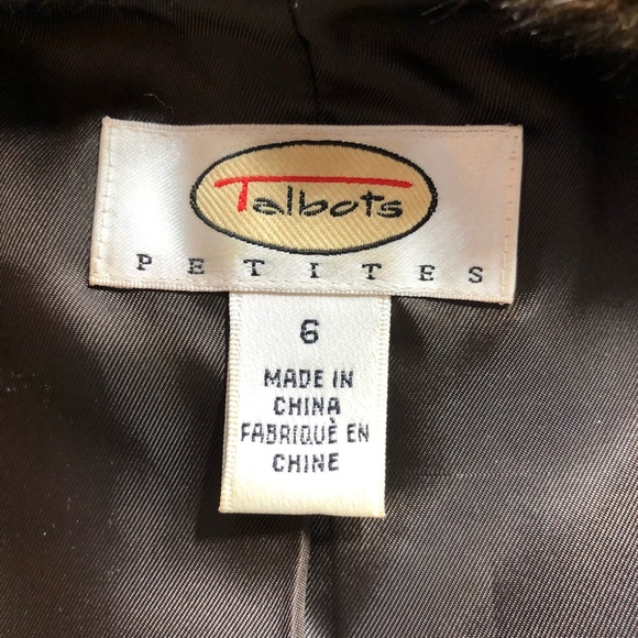 Talbots Petites vintage faux fur vest size 6p - Picture 4 of 8
